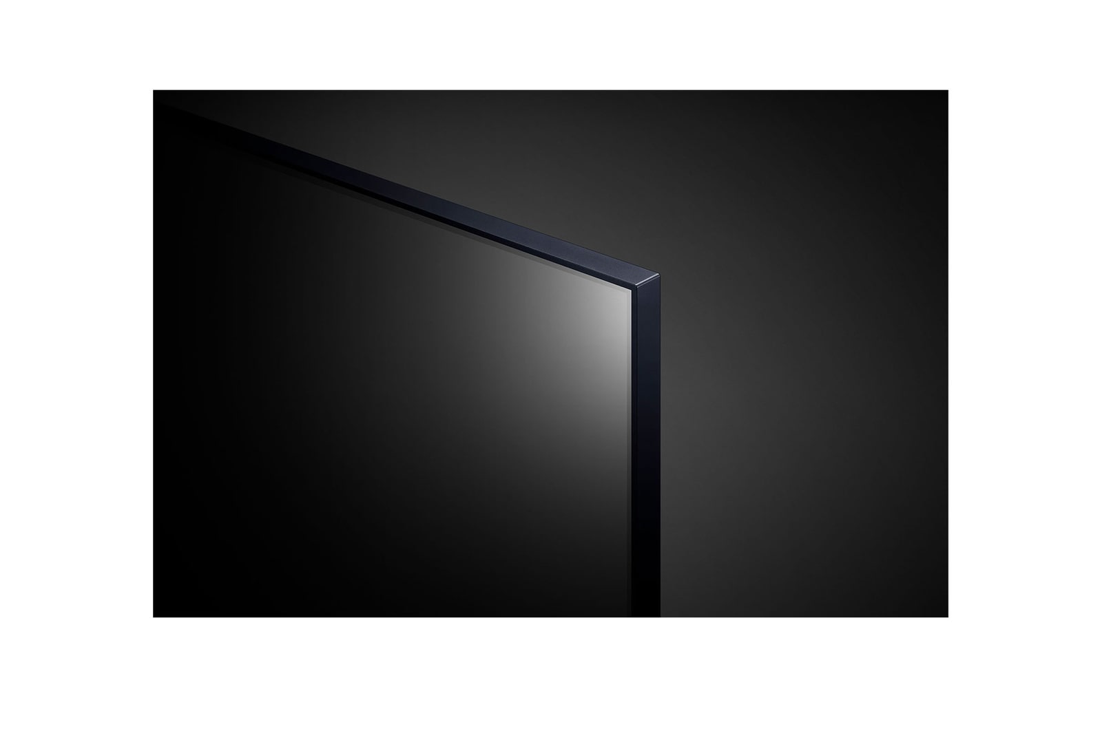 Close-up of the top edge of LG NanoCell TV, NANO80