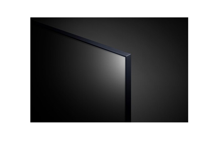 Close-up of the top edge of LG UHD TV, UT80