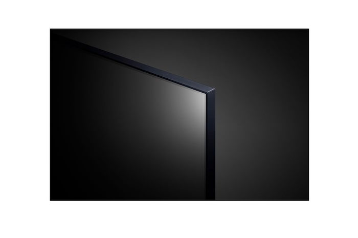 Close-up of the top edge of LG UHD TV, UT80