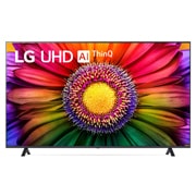 LG 70UR8050PSB 4k uhd tvs front view