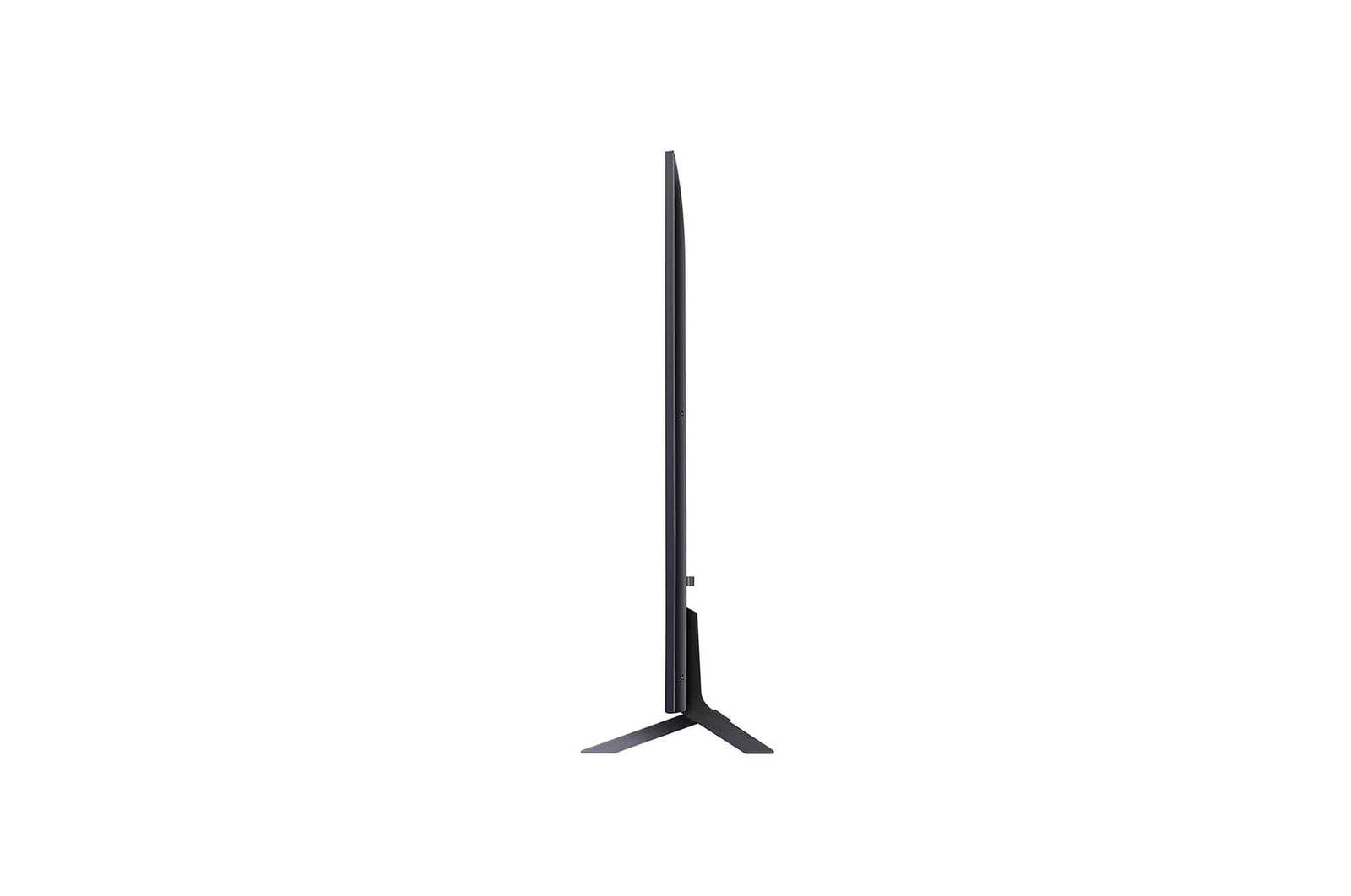 Side view of LG QNED TV, QNED80