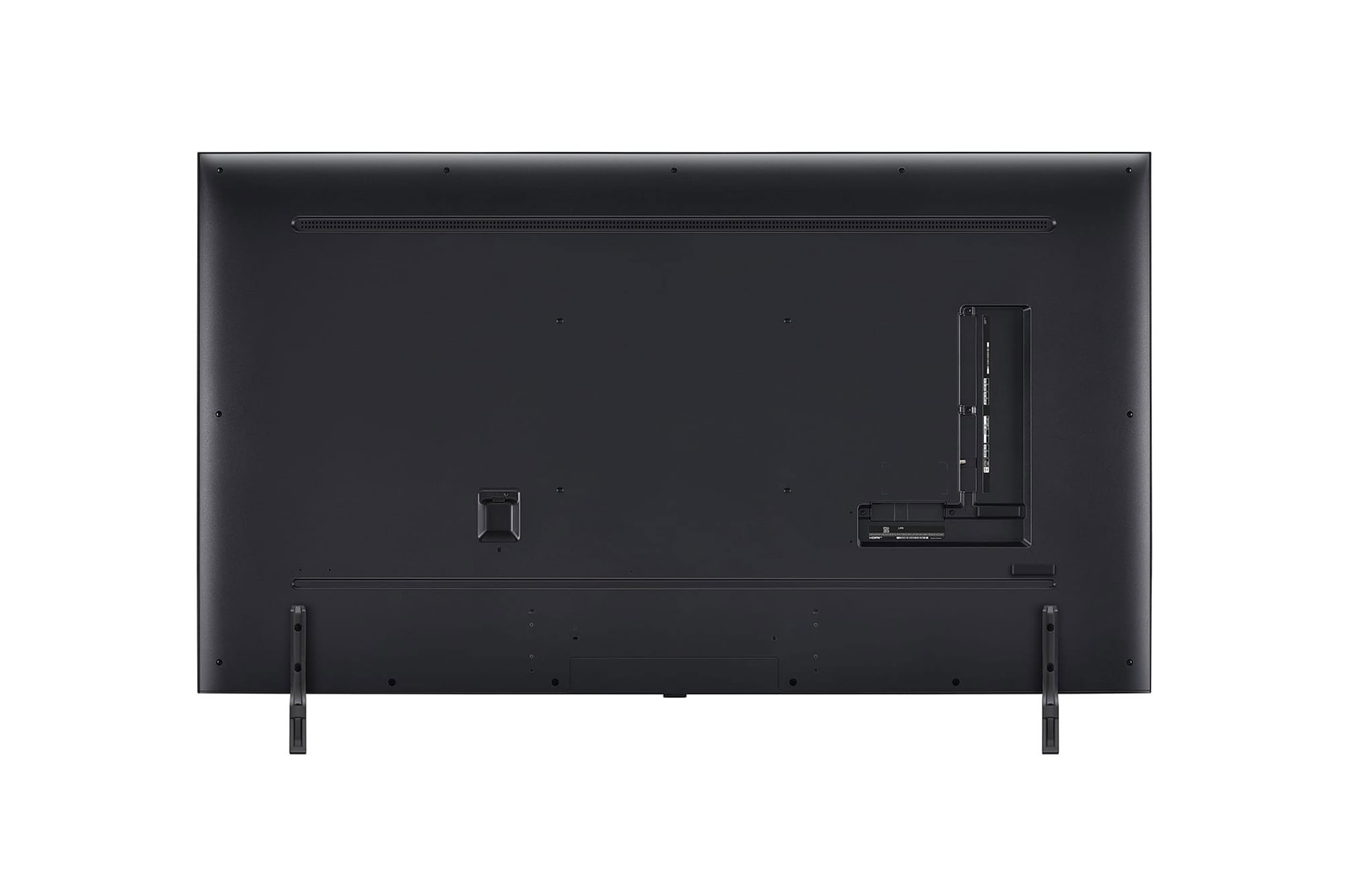 Rear view of LG QNED TV, QNED80