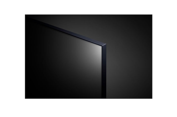 Close-up of the top edge of LG UHD TV, UT80