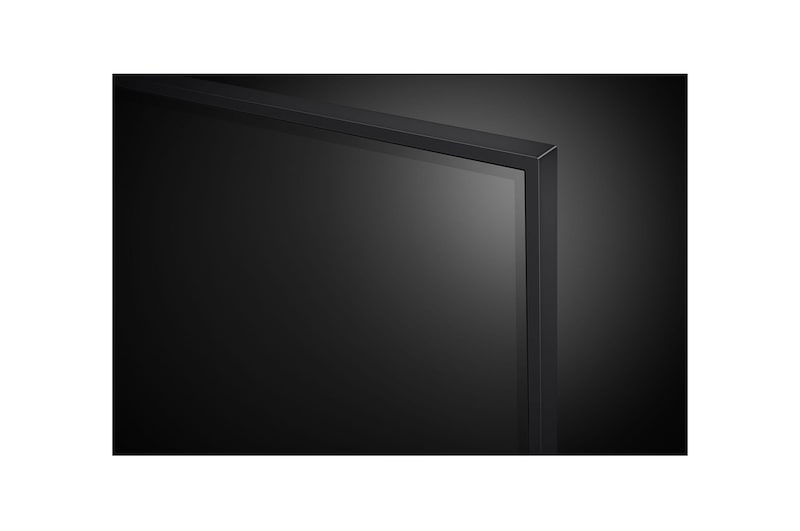 Close-up of the top edge of LG UHD TV, UT90