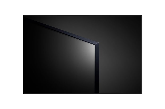 Close-up of the top edge of LG UHD TV, UT80
