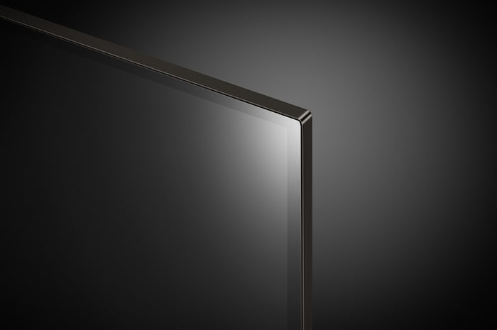 Close-up image of LG OLED evo TV, OLED C4 from the top edge
