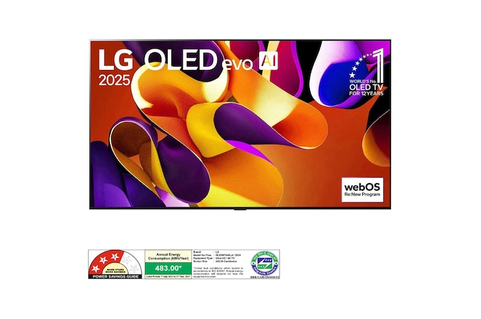 LG OLED97G46LA OLED evo front view