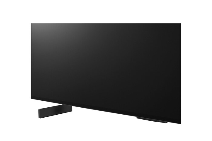 Close-up of LG OLED evo TV, OLED C4 from the base