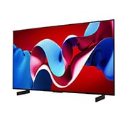 Left-facing side view of LG OLED evo TV, OLED C4