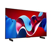 Right-facing side view of LG OLED evo TV, OLED C4