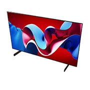 Angled view of LG OLED evo TV, OLED C4 from below