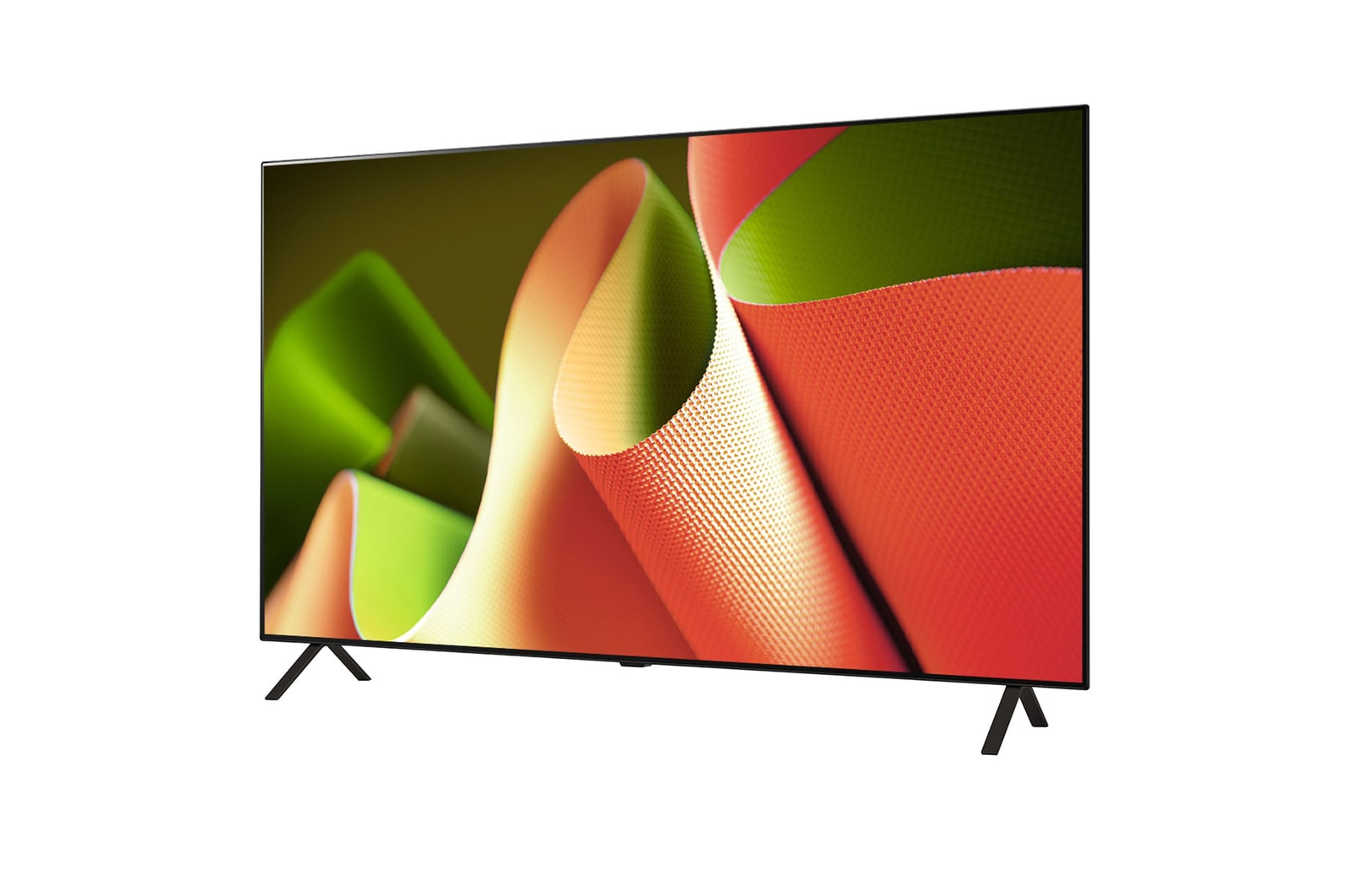 Slightly-angled left-facing side view of LG OLED TV, OLED B4