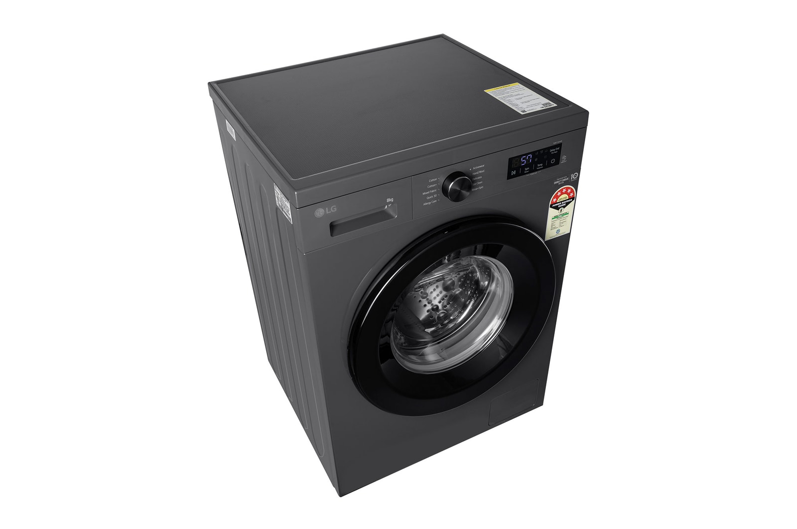 LG 8KG Front Load Washing Machine, Inverter Direct Drive, Middle Black, FHB1208Z2M