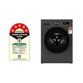 LG 8KG Front Load Washing Machine, Inverter Direct Drive, Middle Black, FHB1208Z4M