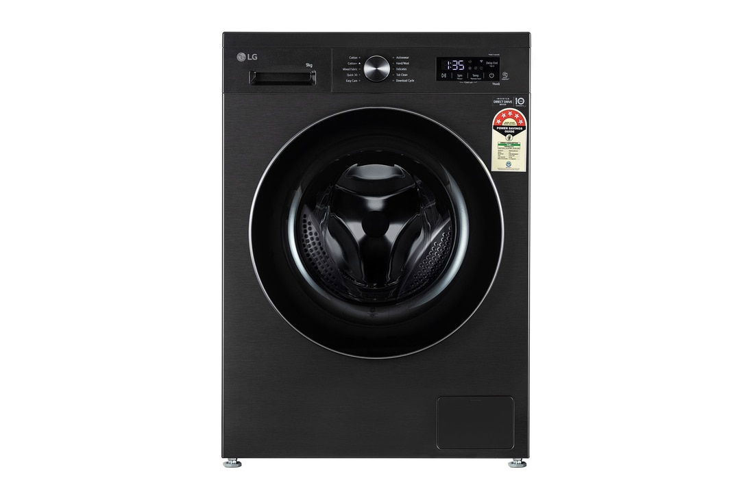 front loading washing machine front view
