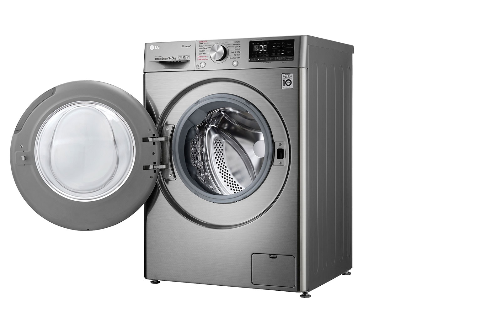 LG 9/5Kg Front Load Washer-Dryer, AI Direct Drive™, Stainless Steel VCM, FHD0905SWS