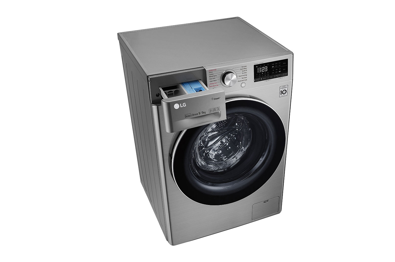 LG 9/5Kg Front Load Washer-Dryer, AI Direct Drive™, Stainless Steel VCM, FHD0905SWS