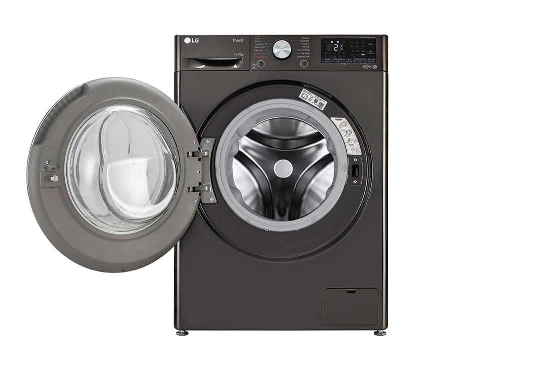 LG 11 kg (Wash) / 7 kg (Dry) Washer Dryer with AI Direct Drive™, Steam+, Black VCM, FHD1107STB