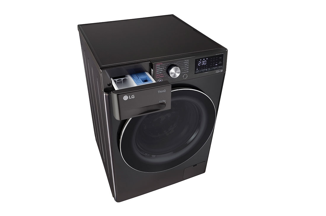 LG 11 kg (Wash) / 7 kg (Dry) Washer Dryer with AI Direct Drive™, Steam+, Black VCM, FHD1107STB