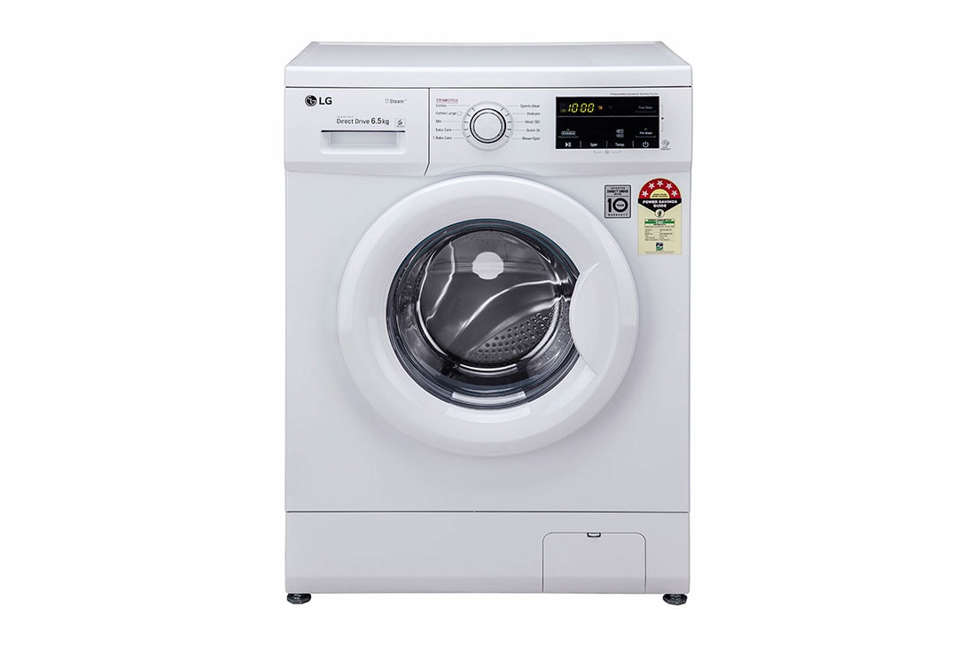 LG FHM1065SDWB front loading washing machine front view