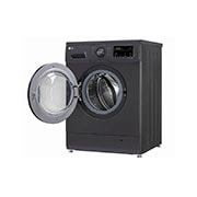 LG 7.0 Kg Front Load Washing Machine 6 Motion Direct Drive™ Technology, Color: Middle Black, FHM1207ADMB