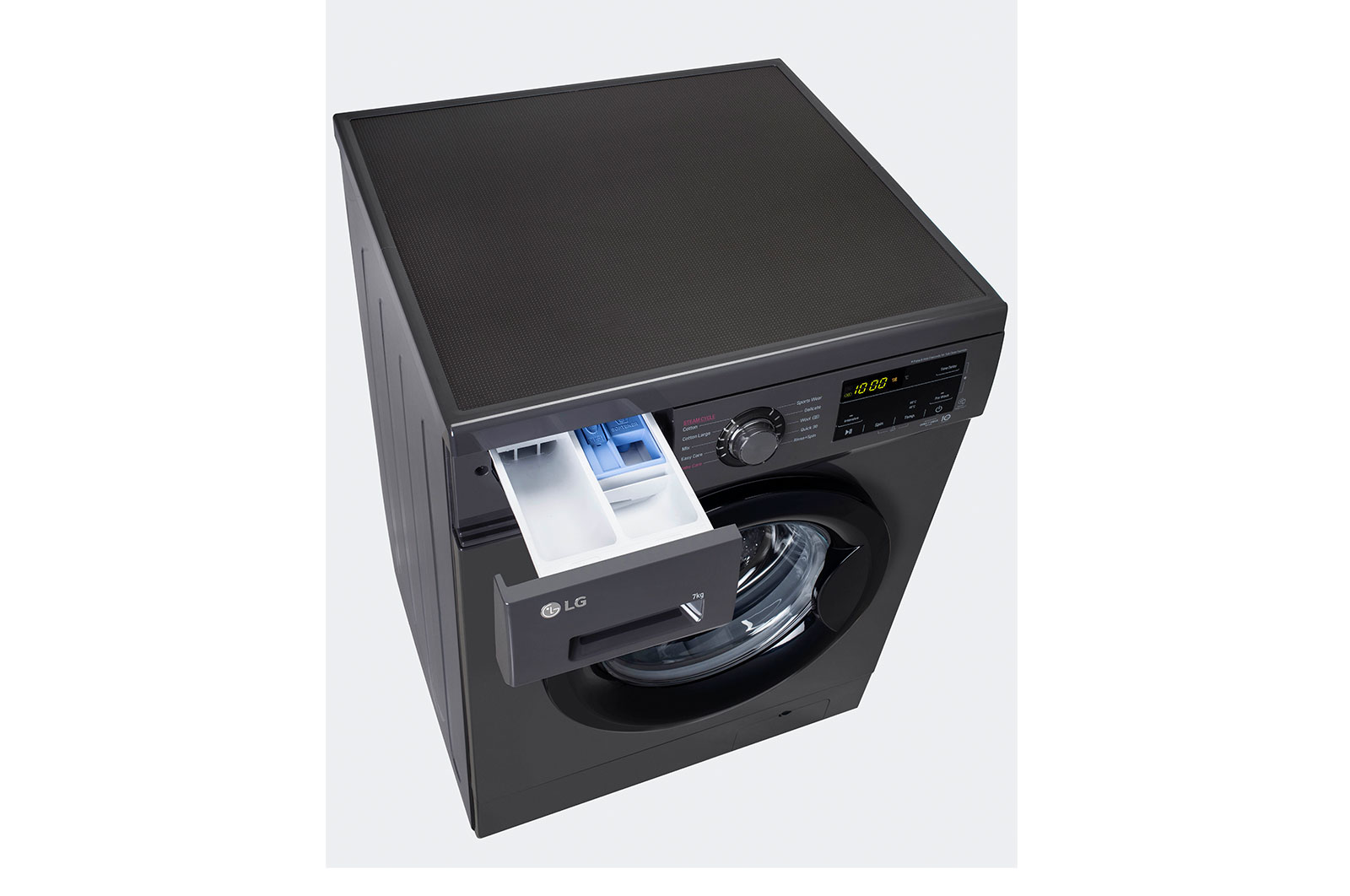 LG 7.0 Kg Front Load Washing Machine 6 Motion Direct Drive™ Technology, Color: Middle Black, FHM1207ADMB