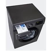 LG 7.0 Kg Front Load Washing Machine 6 Motion Direct Drive™ Technology, Color: Middle Black, FHM1207ADMB