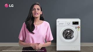 LG 8Kg Front Load Washing Machine, Inverter Direct Drive, Middle Black, play video, FHM1408BDM, thumbnail 2