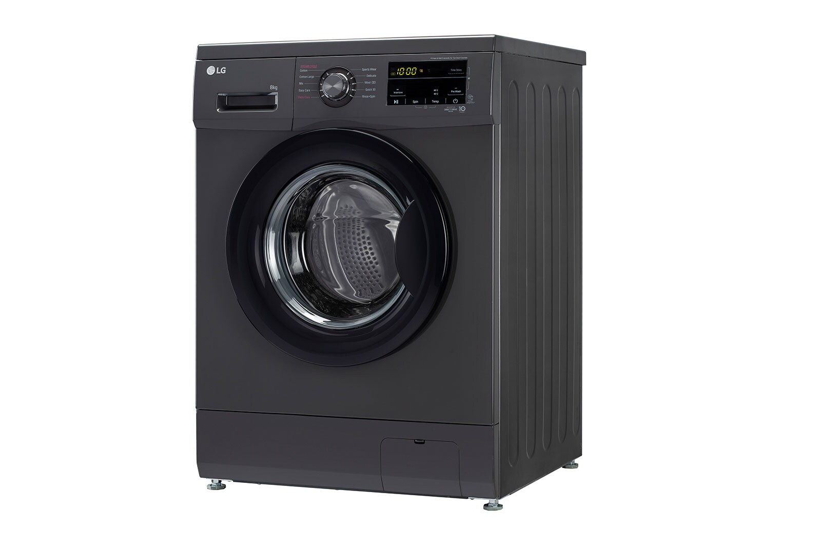 LG 8Kg Front Load Washing Machine, Inverter Direct Drive, Middle Black, FHM1408BDMA