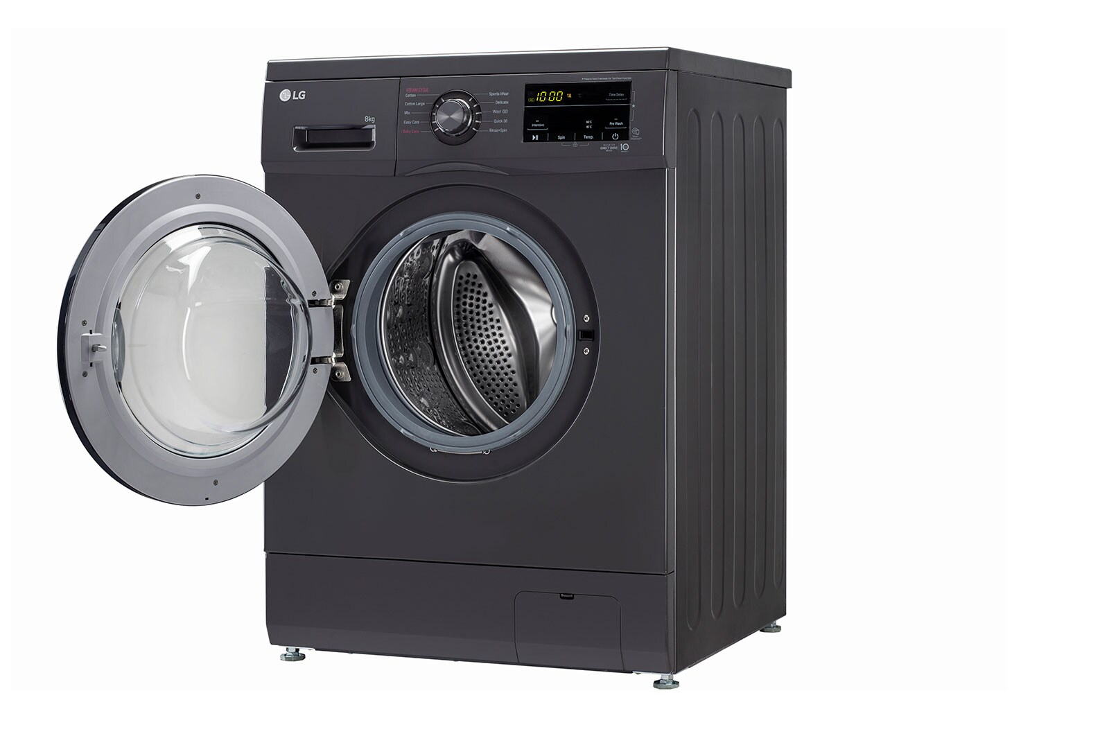 LG 8Kg Front Load Washing Machine, Inverter Direct Drive, Middle Black, FHM1408BDMA
