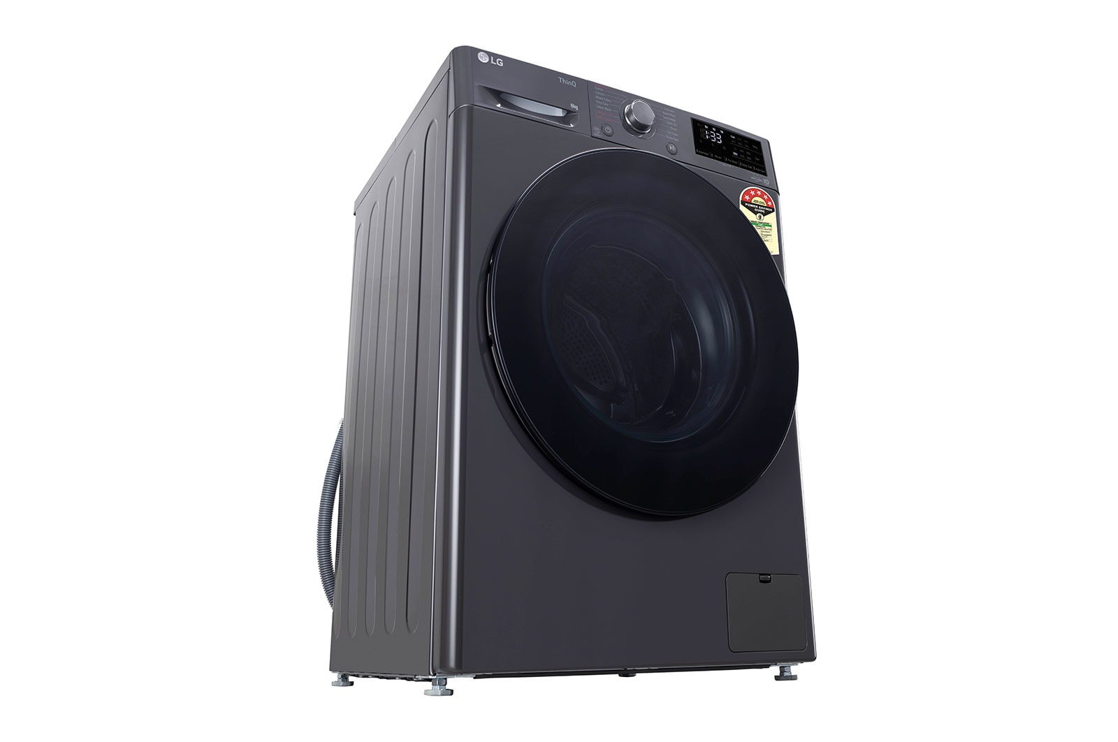 LG 8Kg Front Load Washing Machine, AI Direct Drive™, Middle Black, FHP1208A5M