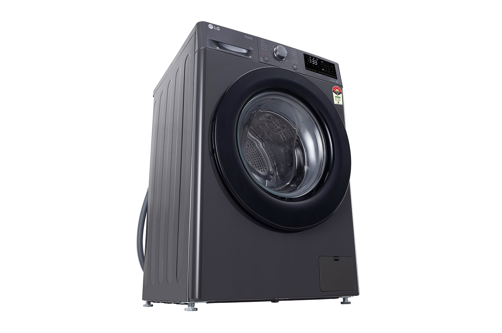 LG 8Kg Front Load Washing Machine, AI Direct Drive™, Middle Black, FHP1208Z3M