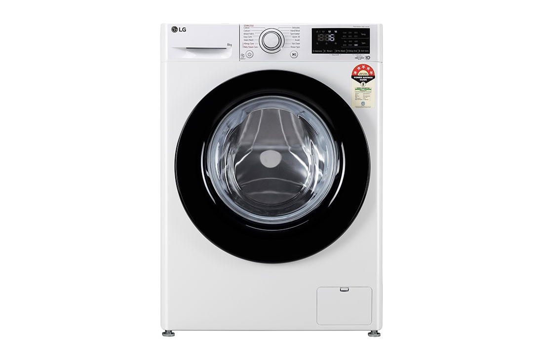 LG FHP1208Z3W front loading washing machine front view