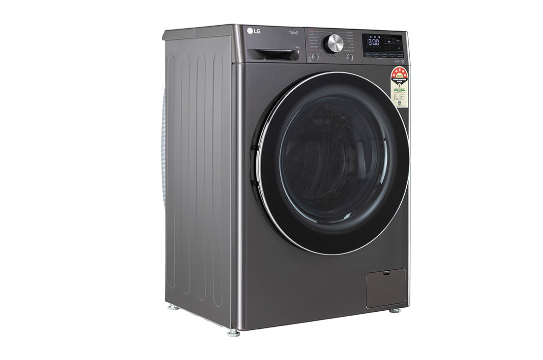 LG 9 Kg Front Load Washing Machine, AI Direct Drive™, Steam+, Black VCM, 5 Star, FHP1209Z9B