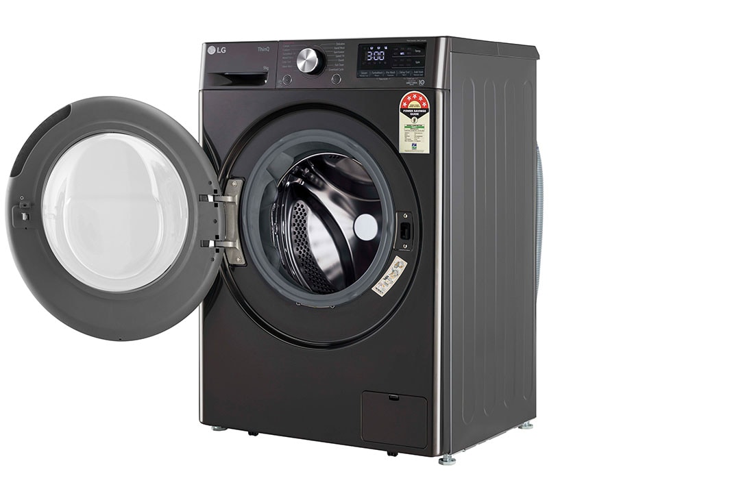 LG 9 Kg Front Load Washing Machine, AI Direct Drive™, Steam+, Black VCM, 5 Star, FHP1209Z9B