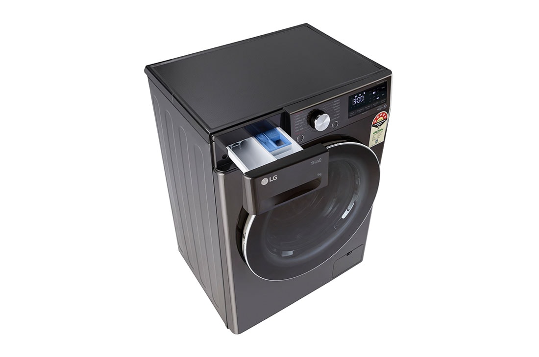 LG 9 Kg Front Load Washing Machine, AI Direct Drive™, Steam+, Black VCM, 5 Star, FHP1209Z9B