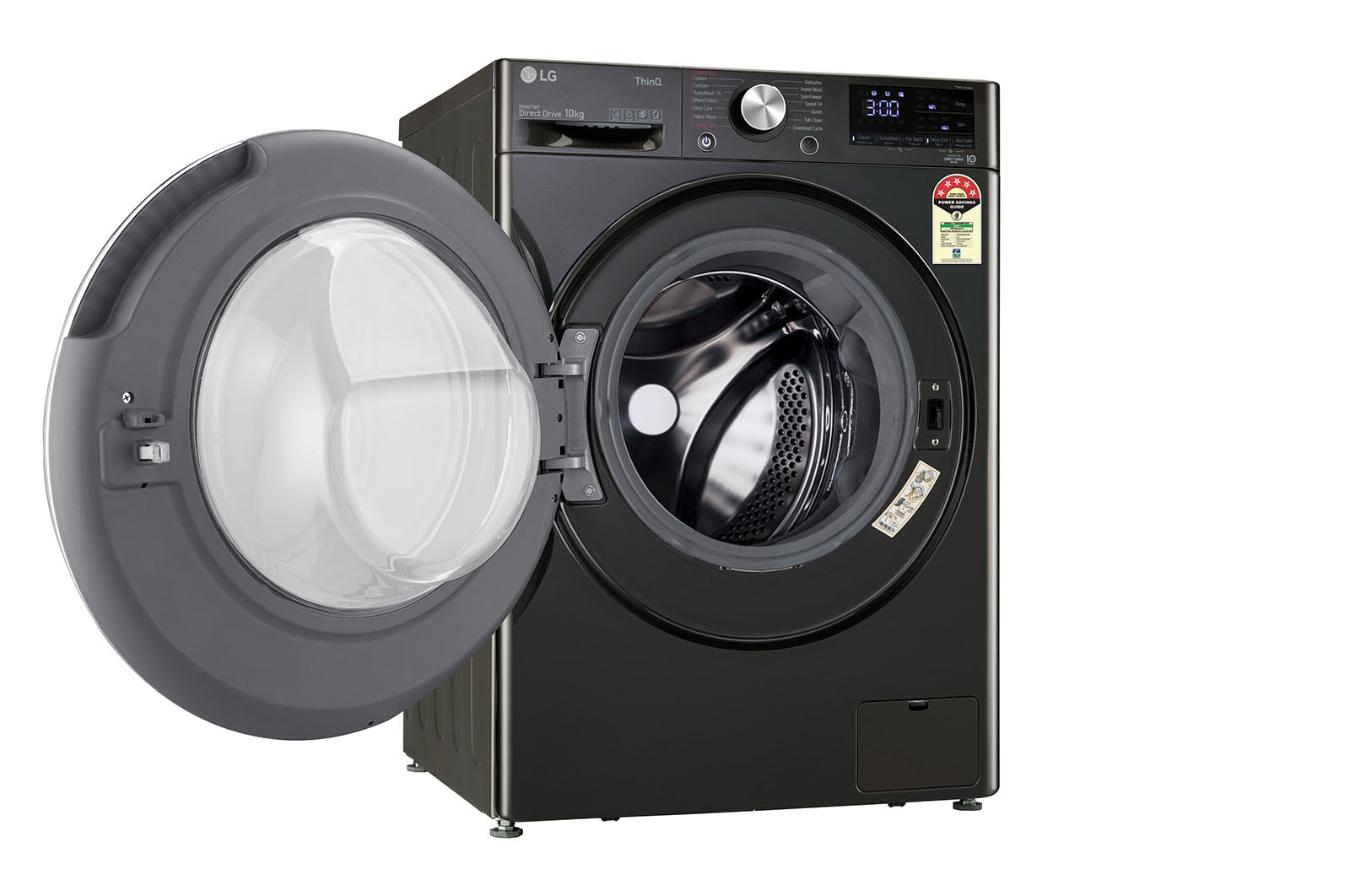 LG 10Kg Front Load Washing Machine, AI Direct Drive™, Black VCM, FHP1410Z7B