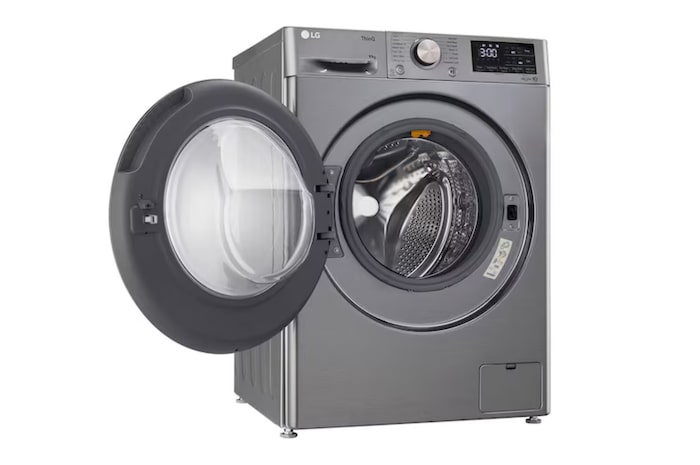 LG 10 Kg Front Load Washing Machine, AI Direct Drive™, 6 Motion Direct Drive, Platinum Silver, 5 Star, FHP1410Z7P