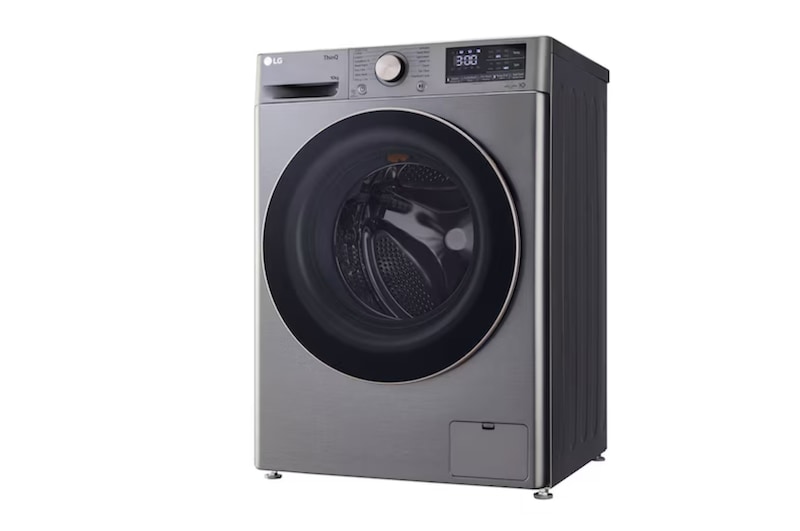 LG 10 Kg Front Load Washing Machine, AI Direct Drive™, 6 Motion Direct Drive, Platinum Silver, 5 Star, FHP1410Z7P