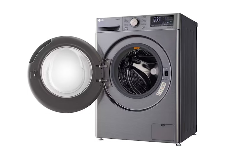 LG 10 Kg Front Load Washing Machine, AI Direct Drive™, 6 Motion Direct Drive, Platinum Silver, 5 Star, FHP1410Z7P