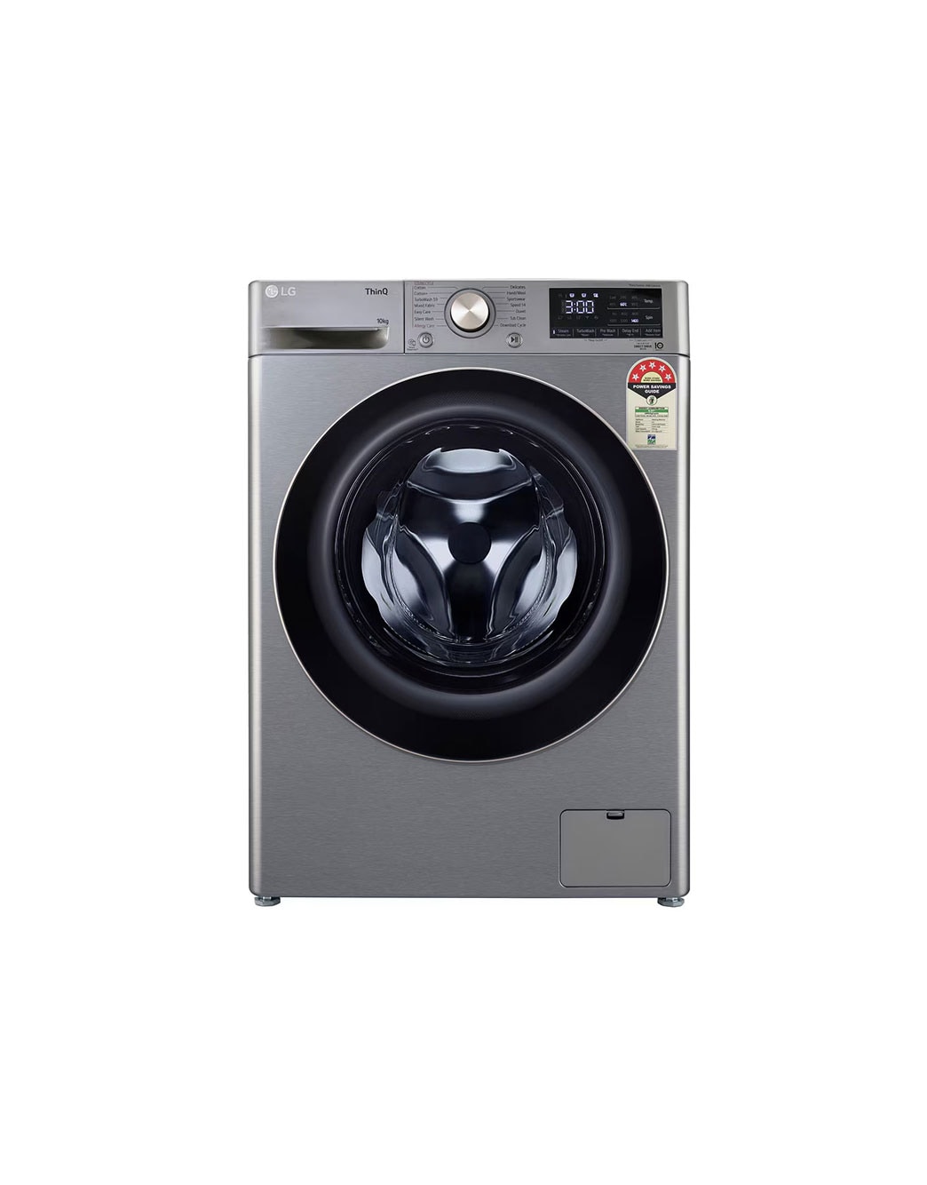 LG 10Kg Front Load Washing Machine, AI Direct Drive™, Platinum Silver  FHP1410Z7P LG IN