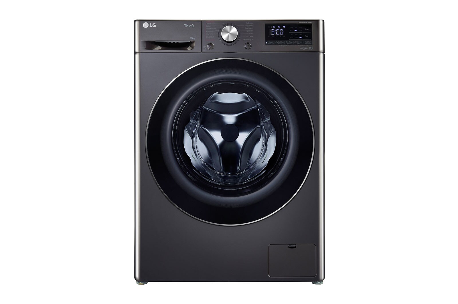 LG FHP1411Z9B front loading washing machine front view