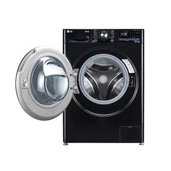 LG 12Kg Front Load Washing Machine, AI Direct Drive™, Onyx Black, 5 Star, FHP1412Z5O, Door Open