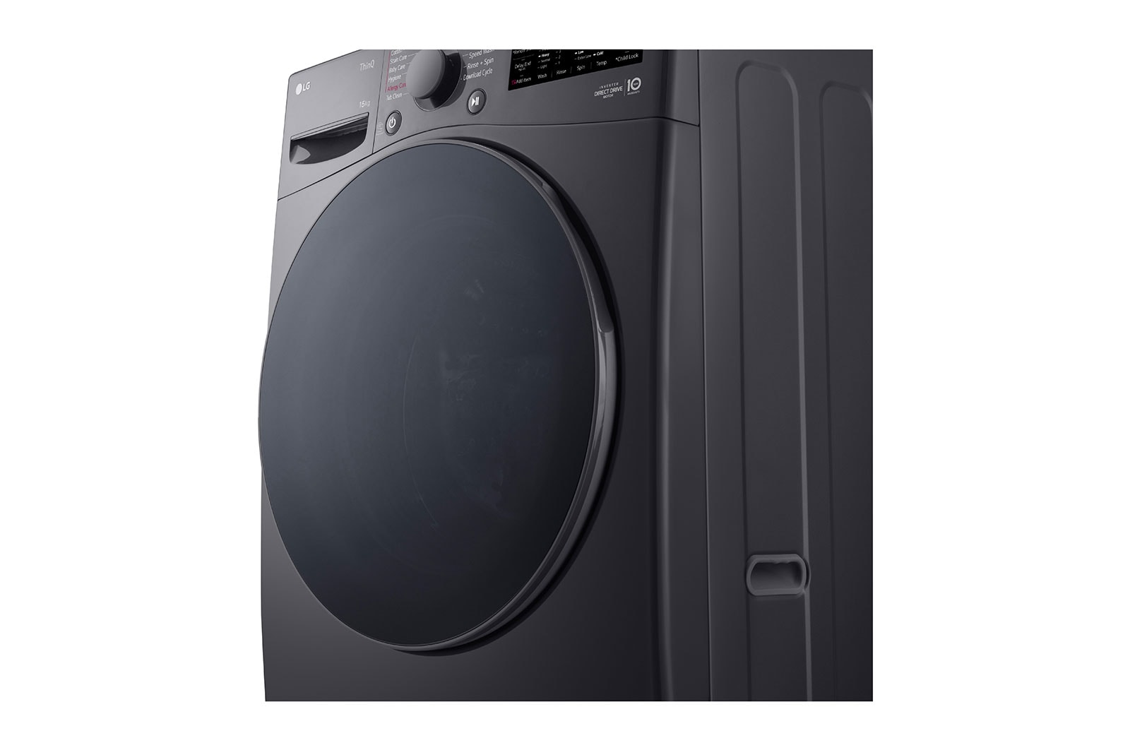 LG 15Kg Front Load Washing Machine, AI Direct Drive™, Middle Black , FHT1415ZTM