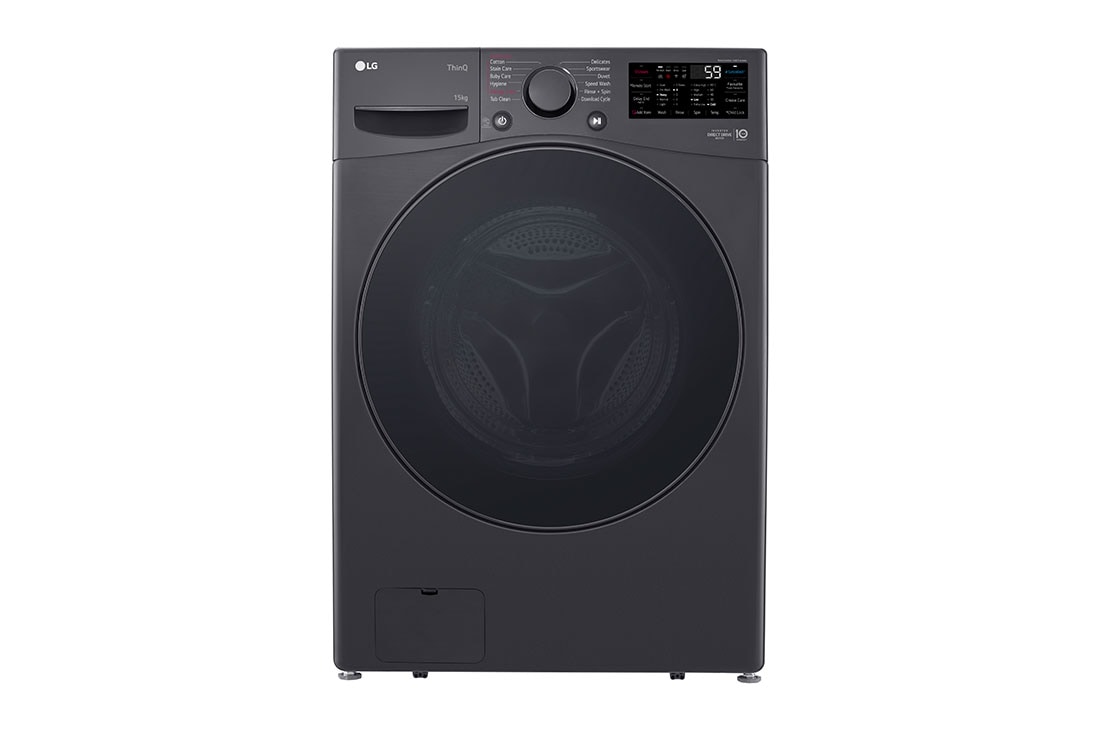 LG 15Kg Front Load Washing Machine, AI Direct Drive™, Middle Black , FHT1415ZTM