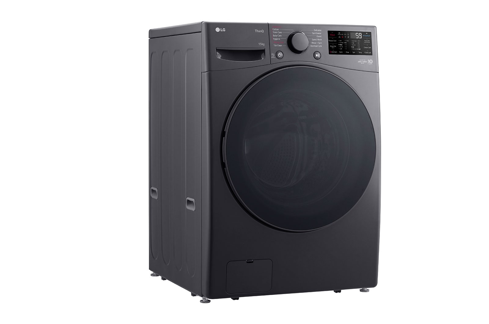 LG 15Kg Front Load Washing Machine, AI Direct Drive™, Middle Black , FHT1415ZTM