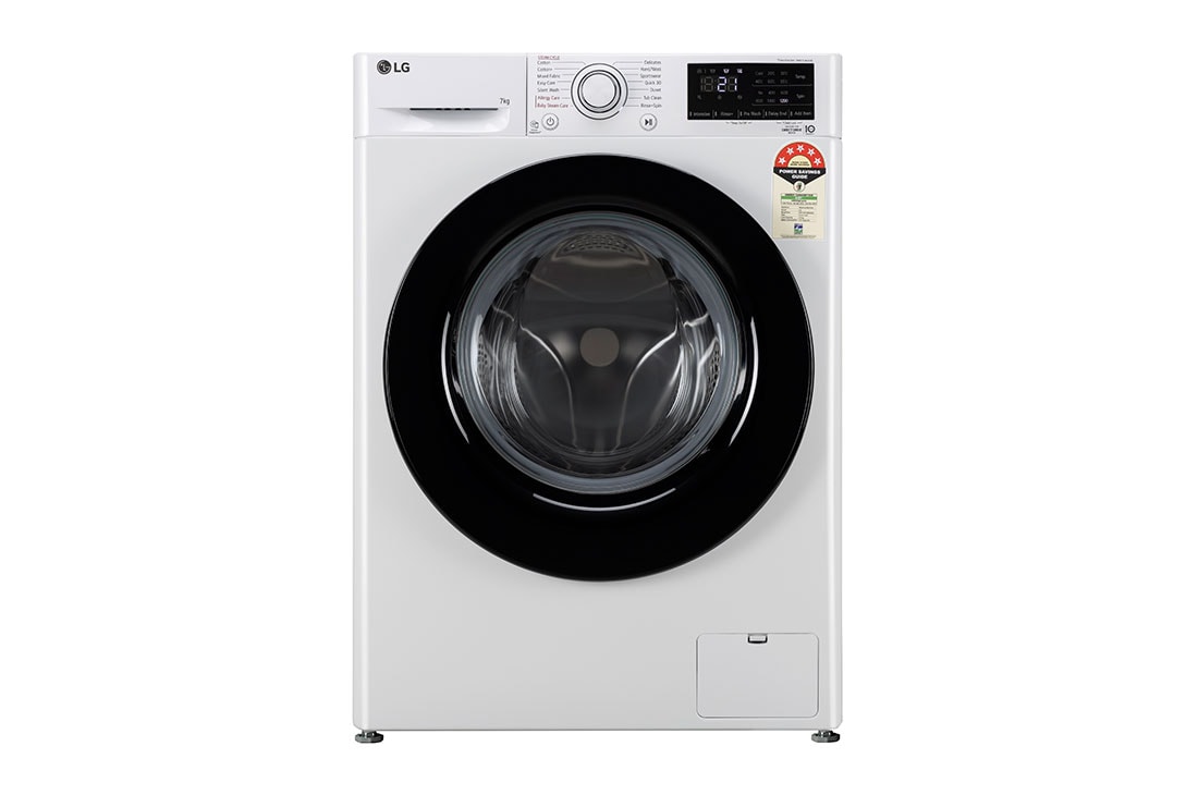LG 7Kg Front Load Washing Machine, AI Direct Drive™, White, FHV1207Z2W