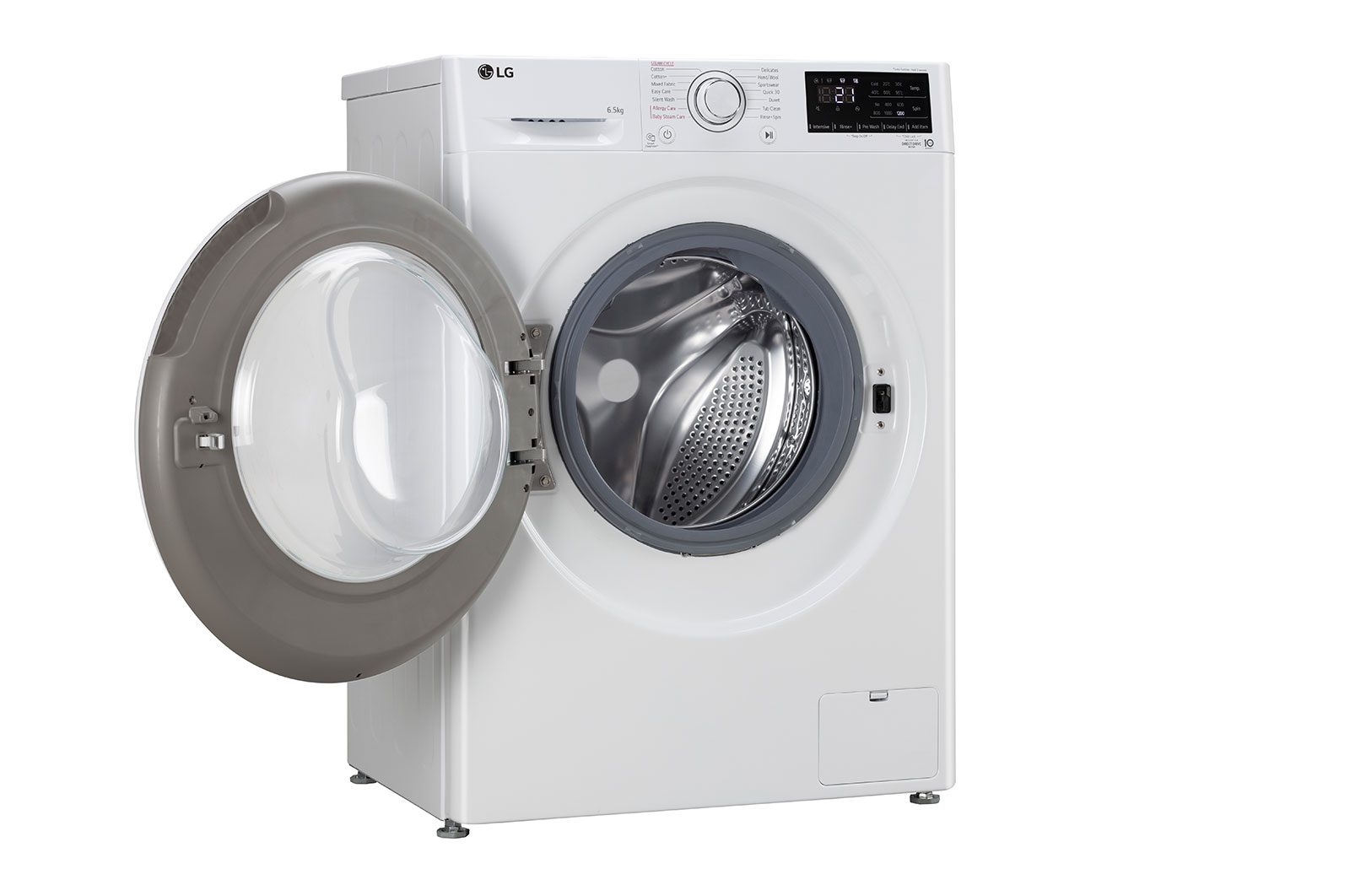 LG 6.5Kg Front Load Washing Machine, AI Direct Drive™, Steam, White, FHV1265Z2W