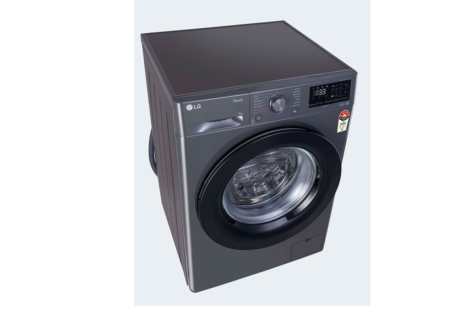 LG 9Kg Front Load Washing Machine, AI Direct Drive™, Steam™, Middle Black, FHV1409Z2M