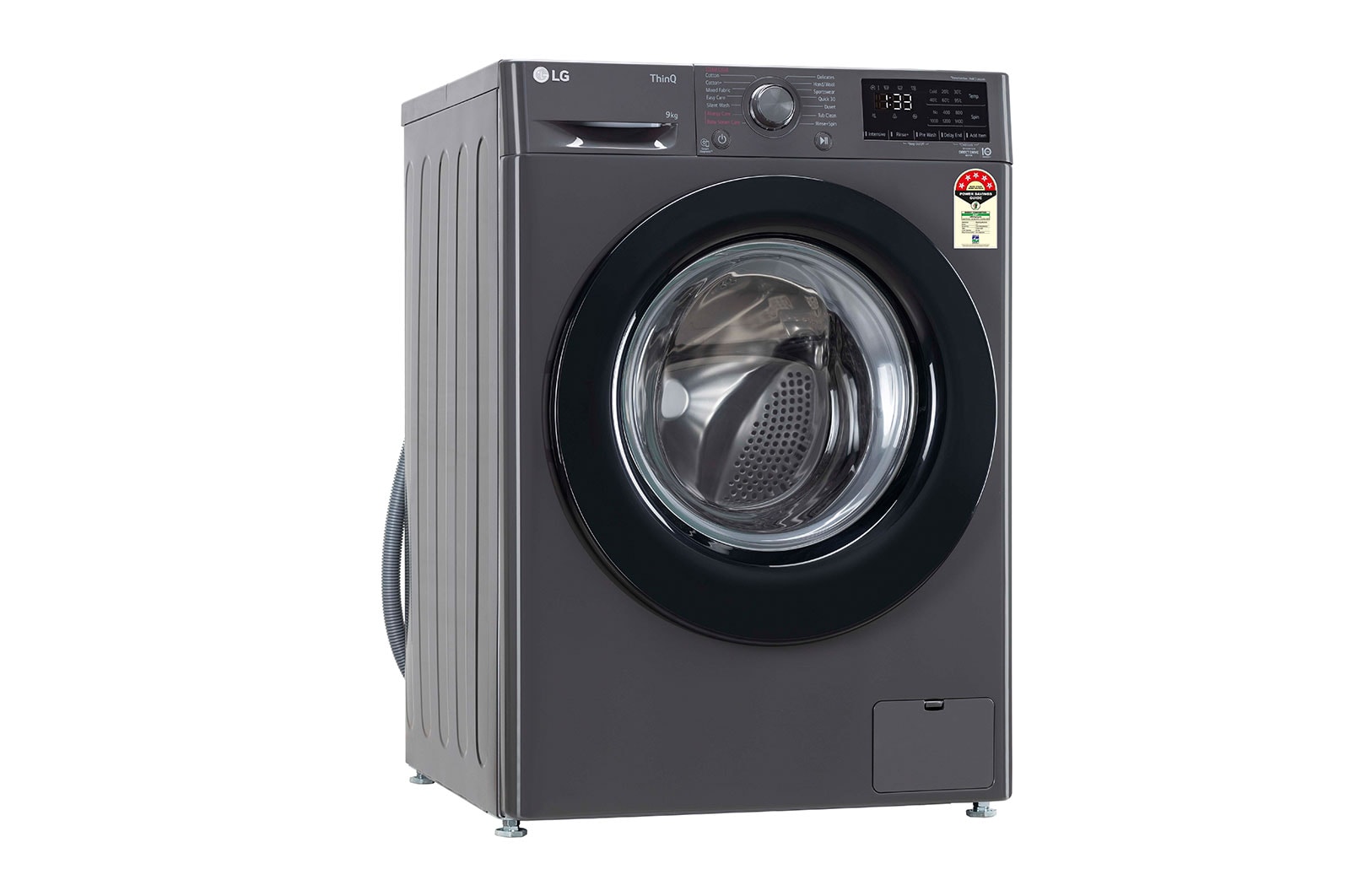 LG 9Kg Front Load Washing Machine, AI Direct Drive™, Steam™, Middle Black, FHV1409Z2M